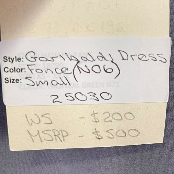 Silk95five Washable Silk V Neck Gray Sleeveless Midi Sheath Dress Small NWT - Picture 5 of 5